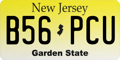 NJ license plate B56PCU