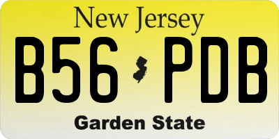 NJ license plate B56PDB