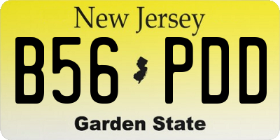 NJ license plate B56PDD