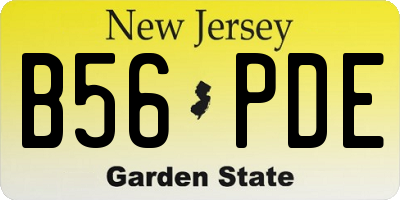 NJ license plate B56PDE