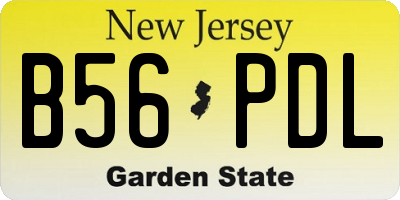 NJ license plate B56PDL