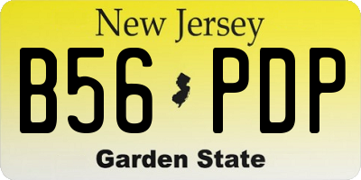 NJ license plate B56PDP