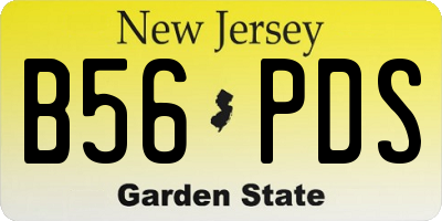 NJ license plate B56PDS