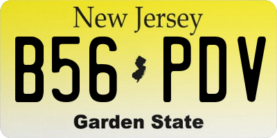NJ license plate B56PDV