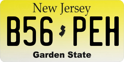 NJ license plate B56PEH