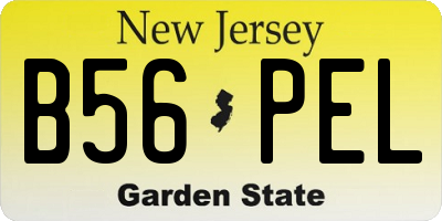 NJ license plate B56PEL