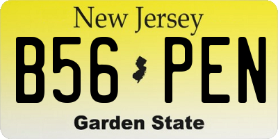 NJ license plate B56PEN