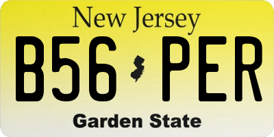 NJ license plate B56PER