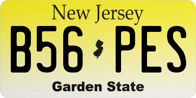 NJ license plate B56PES