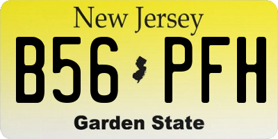 NJ license plate B56PFH