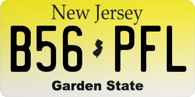 NJ license plate B56PFL