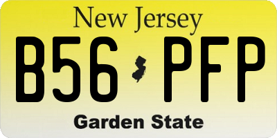 NJ license plate B56PFP