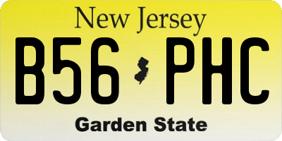 NJ license plate B56PHC