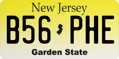 NJ license plate B56PHE