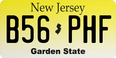 NJ license plate B56PHF