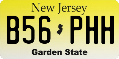 NJ license plate B56PHH