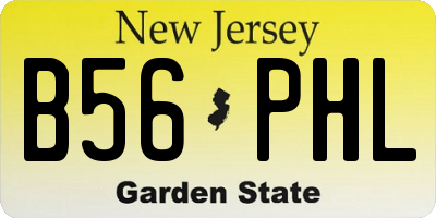 NJ license plate B56PHL
