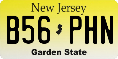 NJ license plate B56PHN