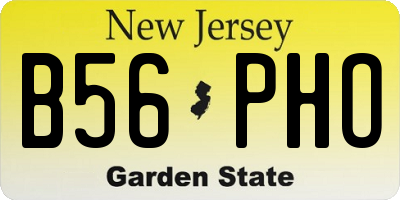 NJ license plate B56PHO