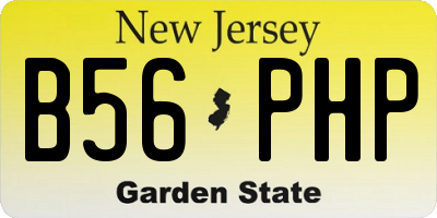 NJ license plate B56PHP