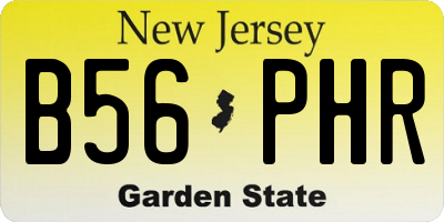 NJ license plate B56PHR
