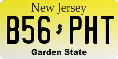 NJ license plate B56PHT