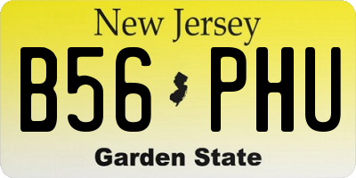 NJ license plate B56PHU