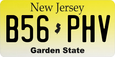 NJ license plate B56PHV