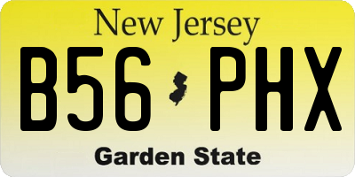 NJ license plate B56PHX