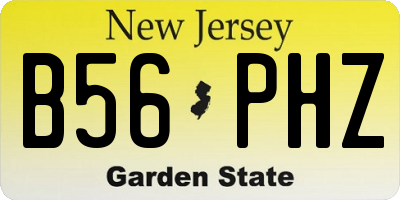 NJ license plate B56PHZ