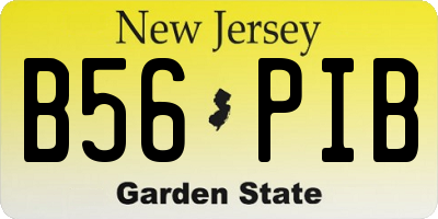 NJ license plate B56PIB