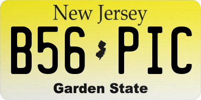 NJ license plate B56PIC