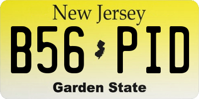 NJ license plate B56PID