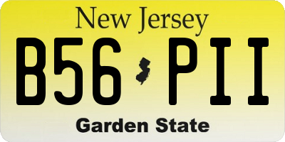 NJ license plate B56PII