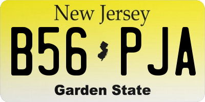 NJ license plate B56PJA
