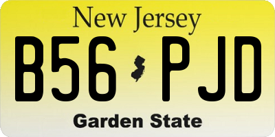 NJ license plate B56PJD