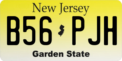 NJ license plate B56PJH