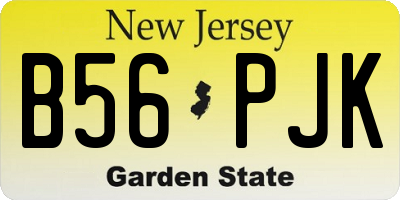 NJ license plate B56PJK