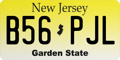NJ license plate B56PJL