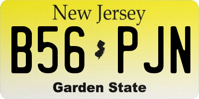 NJ license plate B56PJN