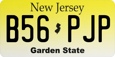 NJ license plate B56PJP