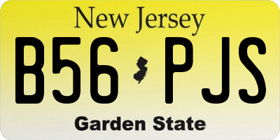 NJ license plate B56PJS