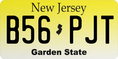 NJ license plate B56PJT