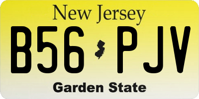 NJ license plate B56PJV