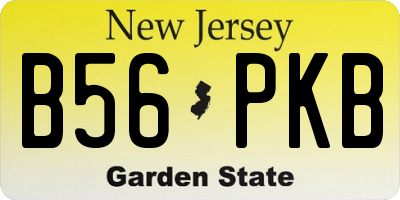 NJ license plate B56PKB