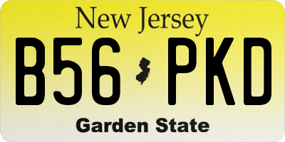 NJ license plate B56PKD