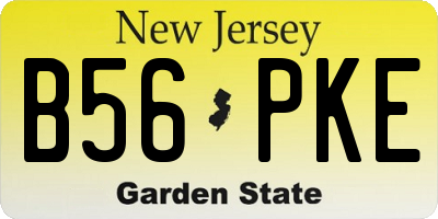 NJ license plate B56PKE