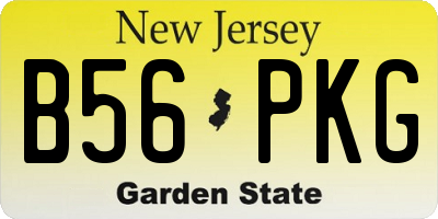 NJ license plate B56PKG