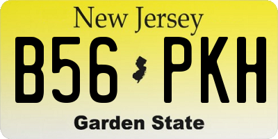 NJ license plate B56PKH