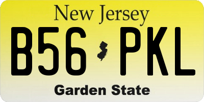 NJ license plate B56PKL